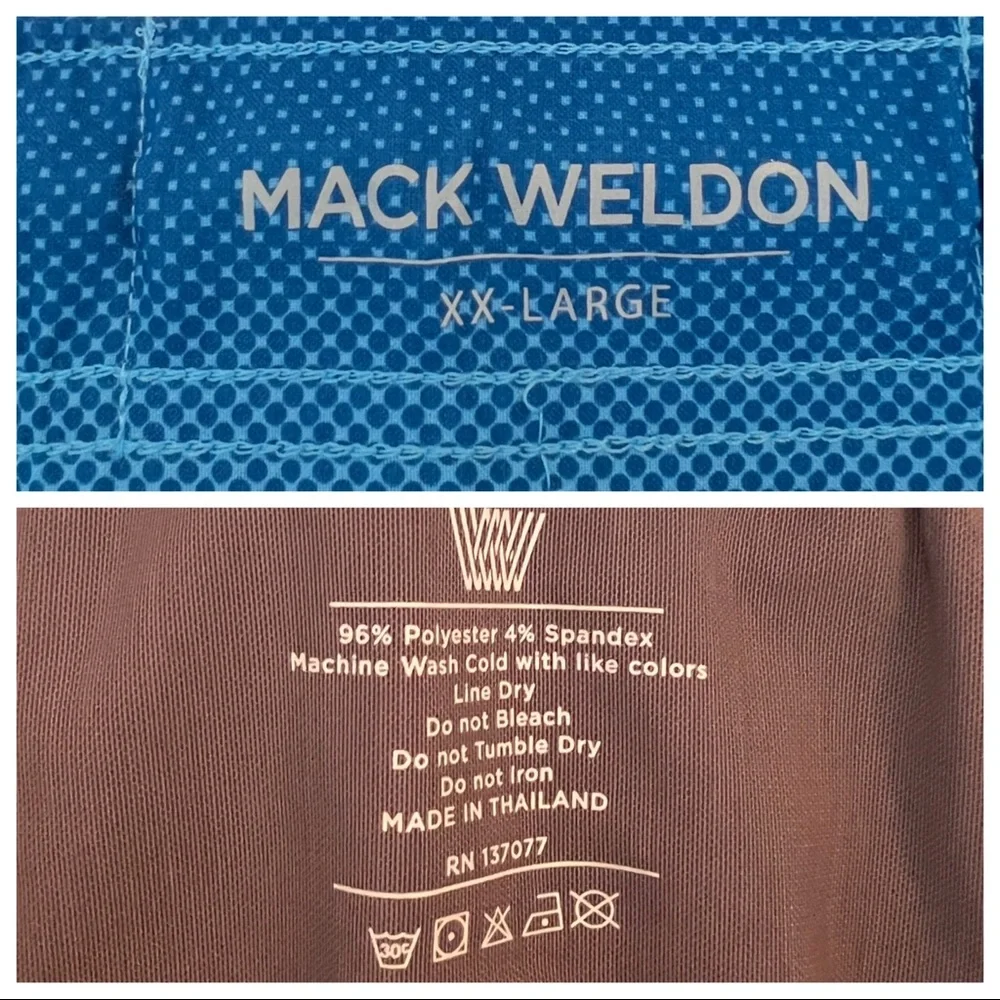 •MACK WELDON• NWOT Blue‎ Waterslide Pulse Stripe Swim Trunks Shorts Size XXL